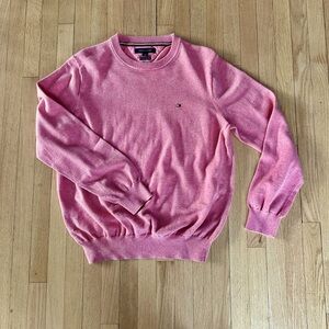 Red Tommy Hilfiger crew neck sweater, men’s size large